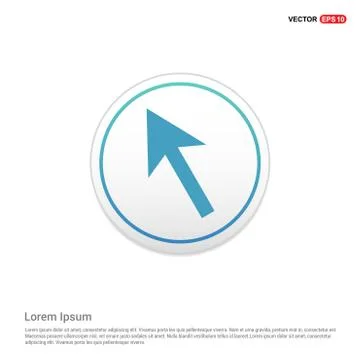Cursor Icon - white circle button Stock Illustration