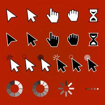Cursor icons Stock Illustration
