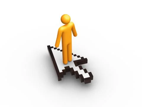 On the cursor Stock Illustration