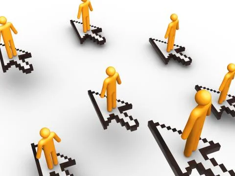 On the cursor Stock Illustration