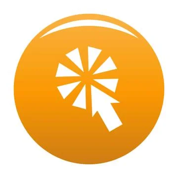Cursor interactive click icon vector orange 스톡 일러스트