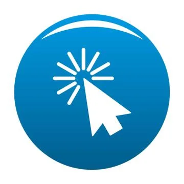 Cursor interface element icon blue vector 스톡 일러스트