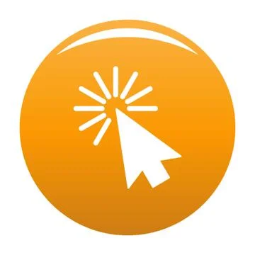 Cursor interface element icon orange Ilustração Stock