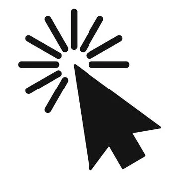 Cursor interface element icon, simple black style Ilustração Stock