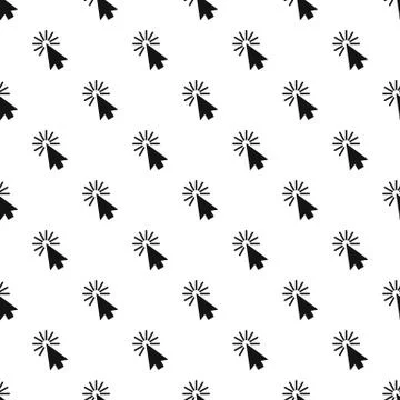Cursor interface element pattern seamless vector Ilustração Stock
