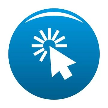 Cursor interface icon blue vector 스톡 일러스트