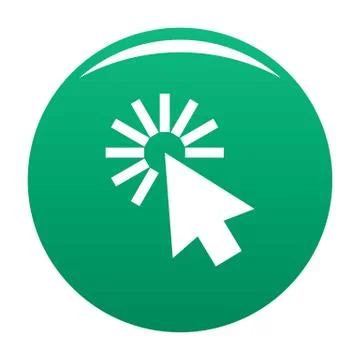 Cursor interface icon green 스톡 일러스트