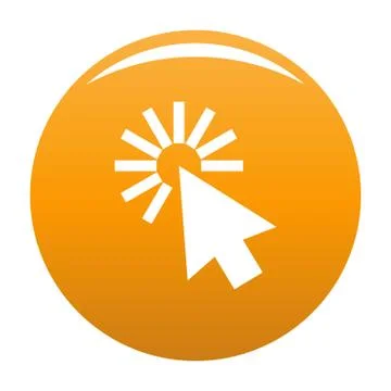 Cursor interface icon orange 스톡 일러스트