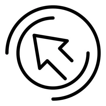Cursor interface icon, outline style Ilustração Stock
