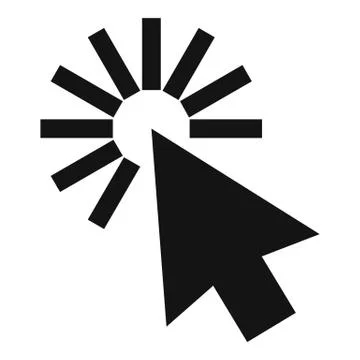 Cursor interface icon, simple black style Ilustração Stock