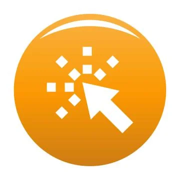 Cursor internet icon orange Stock Illustration