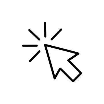 Cursor line icon.  symbol in trendy flat style on white background. Click a.. Illustrazione stock