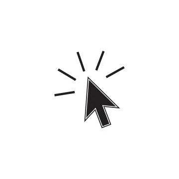 Cursor line icon in trendy flat design Stock Illustration