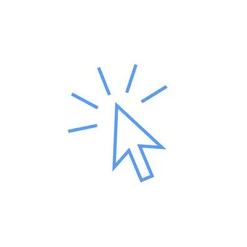 Cursor line icon in trendy flat design Stock Illustration