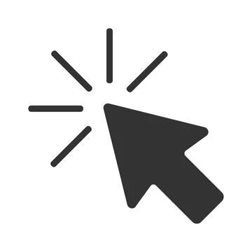 Cursor line icon. Vector symbol in trendy flat style on white background. Cli Stock Illustration