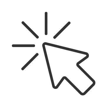 Cursor line icon. Vector symbol in trendy flat style on white background. Cli Stock Illustration