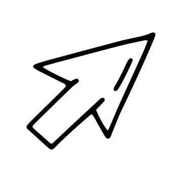 Cursor line vector doodle simple icon design Stock Illustration