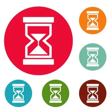 Cursor loading element icons circle set Illustrazione stock