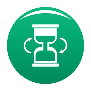 Cursor loading icon green Stock Illustration