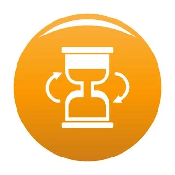 Cursor loading icon orange Stock Illustration