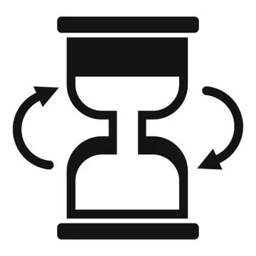 Cursor loading icon, simple black style 스톡 일러스트