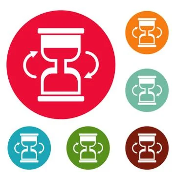 Cursor loading icons circle set vector Illustrazione stock