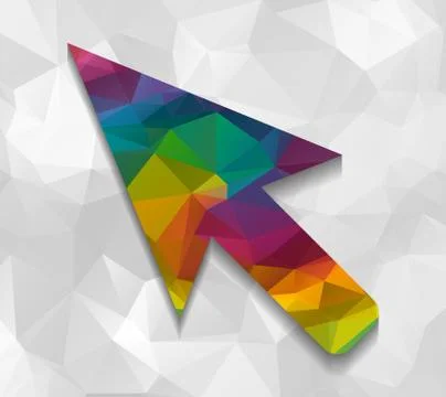 Cursor low poly Ilustración de archivo