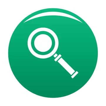 Cursor magnifier icon vector green Stock Illustration