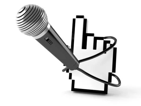 Cursor with microphone Stock Illustration