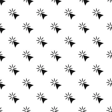 Cursor of mouse arrow clicks pattern, simple style Stock Illustration