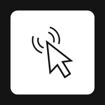 Cursor of mouse clicks icon, simple style 스톡 일러스트