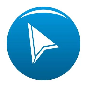 Cursor mouse element icon blue vector Stock Illustration