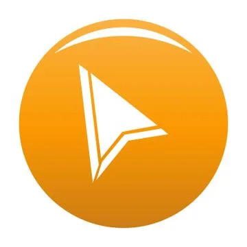 Cursor mouse element icon orange Stock Illustration