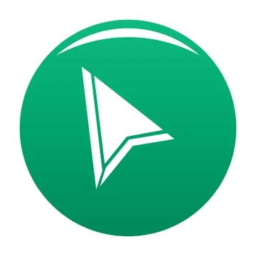 Cursor mouse element icon vector green Stock Illustration