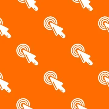 Cursor mouse pattern vector orange Illustrazione stock