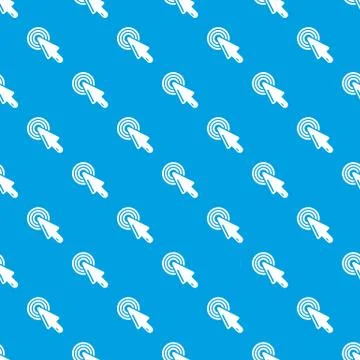 Cursor mouse pattern vector seamless blue Stockillustratie