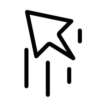 Cursor move icon design in filled and outlined style Stockillustratie