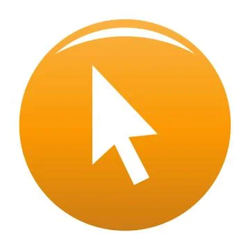Cursor normal element icon orange Stock Illustration