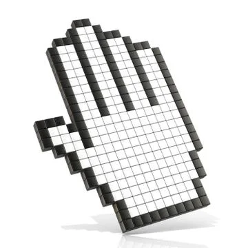 Cursor open hand. 3D Stock Illustration