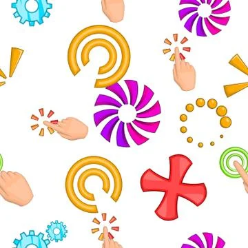 Cursor pattern, cartoon style Stock Illustration