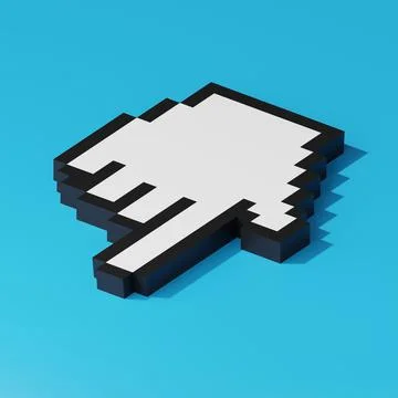 Cursor in pixel art style Stock Illustration