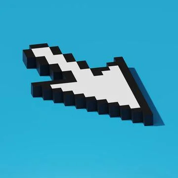 Cursor in pixel art style Stock Illustration