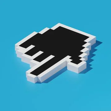 Cursor in pixel art style Stock Illustration