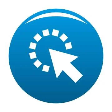 Cursor pixel icon blue vector Illustrazione stock