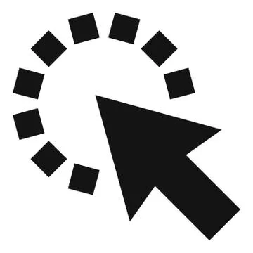 Cursor pixel icon, simple black style Stock Illustration