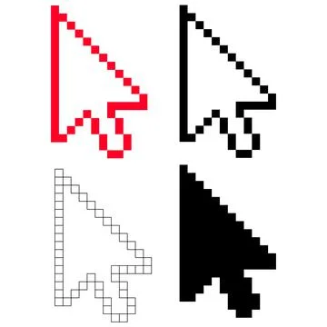 Cursor pixel icon on white background. arrow sign. navigation symbol. Stock Illustration