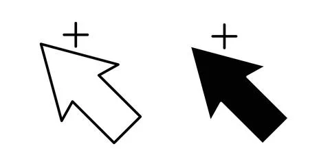 Cursor plus icon Illustration designs pack for Web 스톡 일러스트