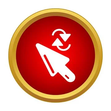 Cursor pointer reload arrows for refreshing interface 스톡 일러스트