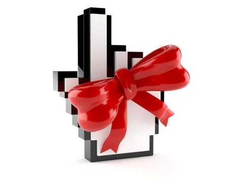 Cursor with ribbon Illustrazione stock