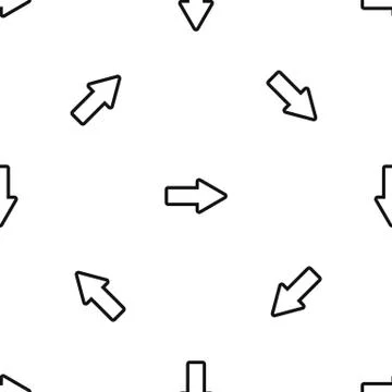 Cursor to right pattern seamless black 스톡 일러스트